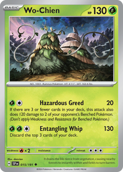 Wo-Chien, Surging Sparks #15, Pokémon TCG card