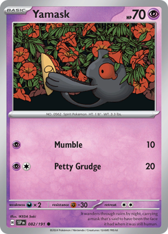 Yamask, Surging Sparks #82, Pokémon TCG card