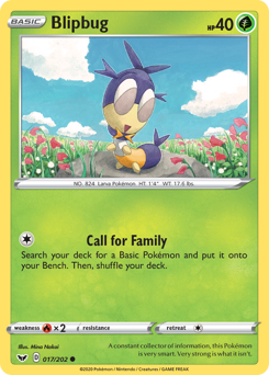 Blipbug, Sword & Shield #17, Pokémon TCG card