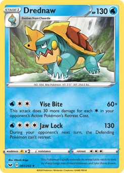 Drednaw, Sword & Shield #61, Pokémon TCG card