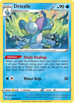 Drizzile, Sword & Shield #56, Pokémon TCG card