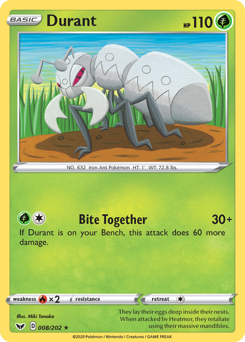 Durant, Sword & Shield #8, Pokémon TCG card