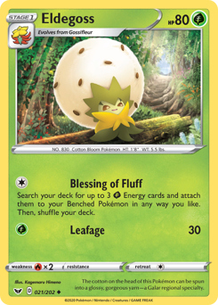 Eldegoss, Sword & Shield #21, Pokémon TCG card