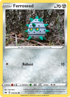 Ferroseed, Sword & Shield #130, Pokémon TCG card