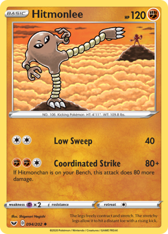 Hitmonlee, Sword & Shield #94, Pokémon TCG card
