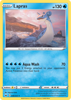 Lapras, Sword & Shield #48, Pokémon TCG card