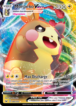 Morpeko VMAX, Sword & Shield #80, Pokémon TCG card