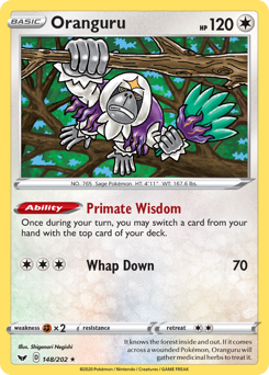 Oranguru, Sword & Shield #148, Pokémon TCG card