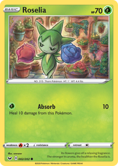 Roselia, Sword & Shield #2, Pokémon TCG card