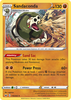 Sandaconda, Sword & Shield #110, Pokémon TCG card