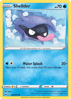 Shellder, Sword & Shield #40, Pokémon TCG card