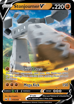 Stonjourner V, Sword & Shield #115, Pokémon TCG card