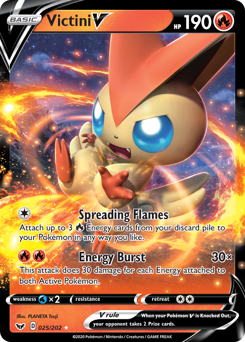 Victini V, Sword & Shield #25, Pokémon TCG card