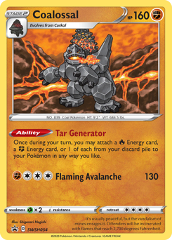 Coalossal, SWSH Black Star Promos #SWSH054, Pokémon TCG card