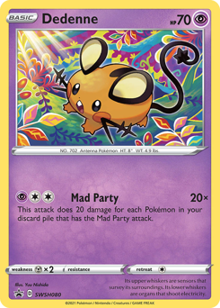 Dedenne, SWSH Black Star Promos #SWSH080, Pokémon TCG card