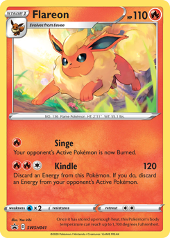 Flareon, SWSH Black Star Promos #SWSH041, Pokémon TCG card