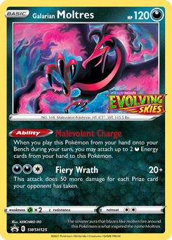 Galarian Moltres, SWSH Black Star Promos #SWSH125, Pokémon TCG card