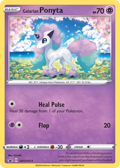 Galarian Ponyta, SWSH Black Star Promos #SWSH013, Pokémon TCG card