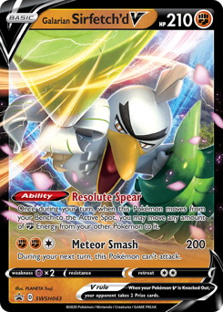 Galarian Sirfetch'd V, SWSH Black Star Promos #SWSH043, Pokémon TCG card