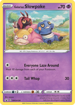 Galarian Slowpoke, SWSH Black Star Promos #SWSH126, Pokémon TCG card