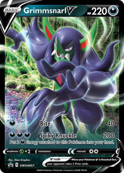 Grimmsnarl V, SWSH Black Star Promos #SWSH057, Pokémon TCG card