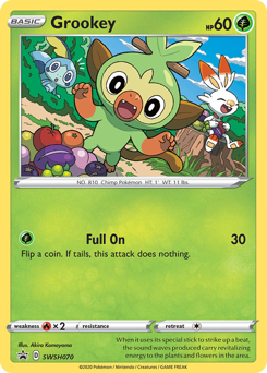 Grookey, SWSH Black Star Promos #SWSH070, Pokémon TCG card