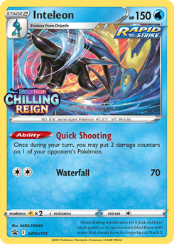 Inteleon, SWSH Black Star Promos #SWSH113, Pokémon TCG card