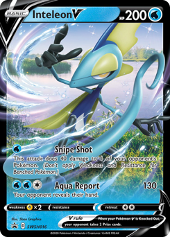 Inteleon V, SWSH Black Star Promos #SWSH016, Pokémon TCG card