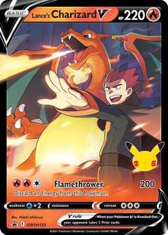 Lance's Charizard V, SWSH Black Star Promos #SWSH133, Pokémon TCG card