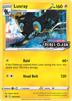 Luxray, SWSH Black Star Promos #SWSH023, Pokémon TCG card