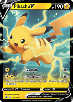 Pikachu V, SWSH Black Star Promos #SWSH063, Pokémon TCG card