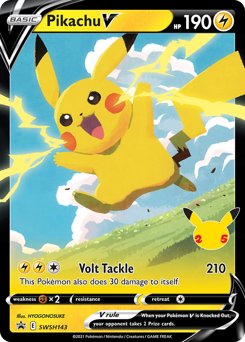 Pikachu V, SWSH Black Star Promos #SWSH143, Pokémon TCG card