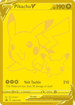 Pikachu V, SWSH Black Star Promos #SWSH145, Pokémon TCG card