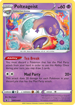 Polteageist, SWSH Black Star Promos #SWSH081, Pokémon TCG card