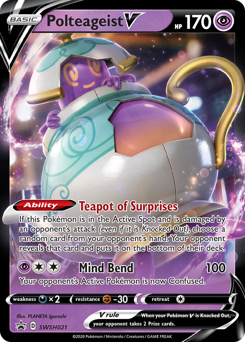 Polteageist V, SWSH Black Star Promos #SWSH021, Pokémon TCG card