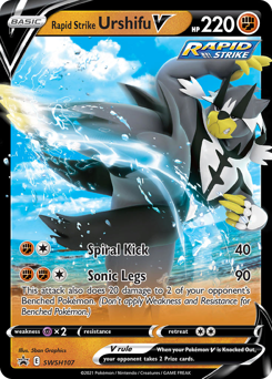 Rapid Strike Urshifu V, SWSH Black Star Promos #SWSH107, Pokémon TCG card