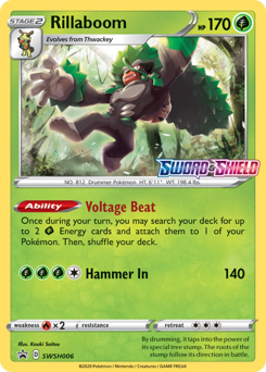 Rillaboom, SWSH Black Star Promos #SWSH006, Pokémon TCG card