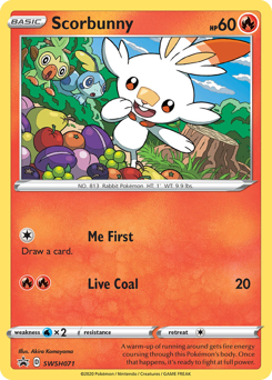 Scorbunny, SWSH Black Star Promos #SWSH071, Pokémon TCG card