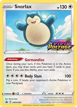 Snorlax, SWSH Black Star Promos #SWSH068, Pokémon TCG card