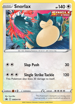 Snorlax, SWSH Black Star Promos #SWSH119, Pokémon TCG card