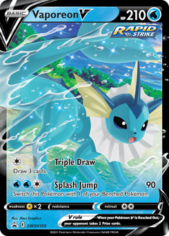 Vaporeon V, SWSH Black Star Promos #SWSH150, Pokémon TCG card