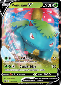 Venusaur V, SWSH Black Star Promos #SWSH100, Pokémon TCG card