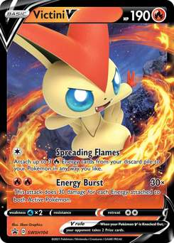 Victini V, SWSH Black Star Promos #SWSH104, Pokémon TCG card