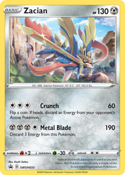 Zacian, SWSH Black Star Promos #SWSH033, Pokémon TCG card