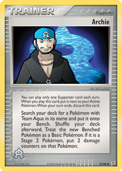Archie, Team Magma vs Team Aqua #71, Pokémon TCG card