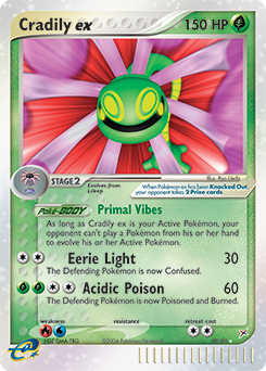 Cradily ex, Team Magma vs Team Aqua #90, Pokémon TCG card