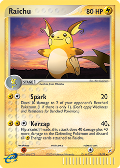 Raichu, Team Magma vs Team Aqua #13, Pokémon TCG card