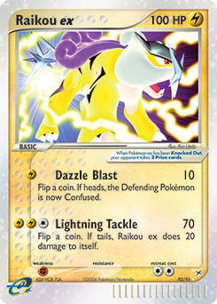 Raikou ex, Team Magma vs Team Aqua #92, Pokémon TCG card