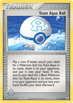 Team Aqua Ball, Team Magma vs Team Aqua #75, Pokémon TCG card