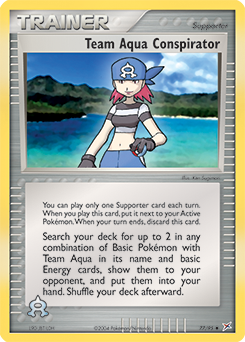 Team Aqua Conspirator, Team Magma vs Team Aqua #77, Pokémon TCG card
